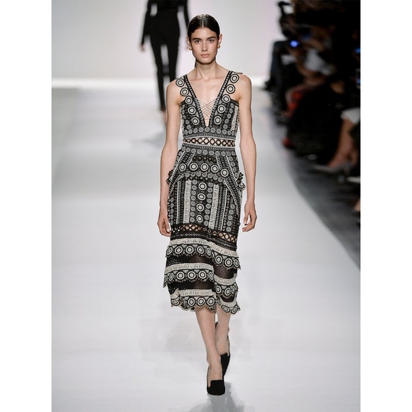 Jonathan Simkhai Dresses & Skirts - JONATHAN SIMKHAI Black Eyelet Macrame Midi Dress